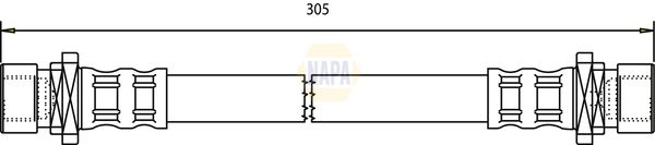Napa NBH1327 Brake Hose - 1