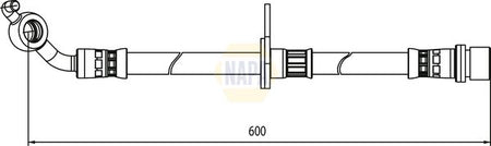 Napa NBH1329 Brake Hose - 1