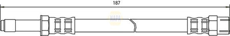Napa NBH1332 Brake Hose - 1