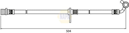 Napa NBH1336 Brake Hose - 1