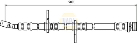 Napa NBH1343 Brake Hose - 1