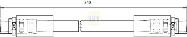 Napa NBH1344 Brake Hose - 1
