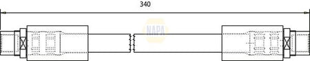 Napa NBH1344 Brake Hose - 1