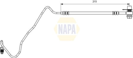 Napa NBH1345 Brake Hose - 1