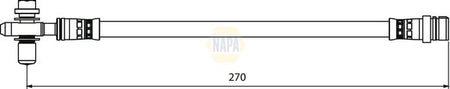 Napa NBH1372 Brake Hose - 1