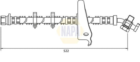 Napa NBH1379 Brake Hose - 1