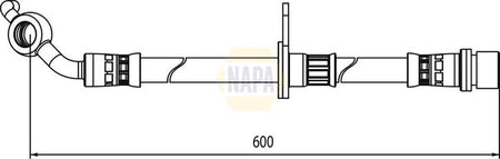 Napa NBH1383 Brake Hose - 1
