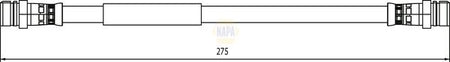 Napa NBH1386 Brake Hose - 1