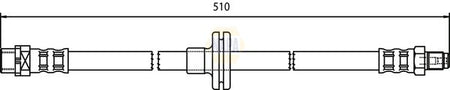 Napa NBH1389 Brake Hose - 1