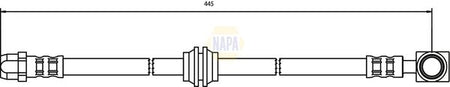 Napa NBH1391 Brake Hose - 1