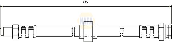 Napa NBH1404 Brake Hose - 1