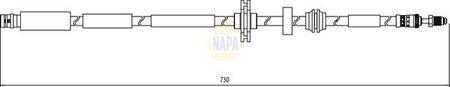 Napa NBH1406 Brake Hose - 1