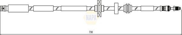 Napa NBH1406 Brake Hose - 1