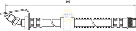Napa NBH1413 Brake Hose - 1