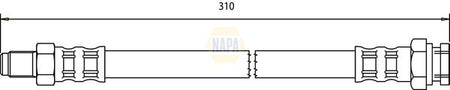 Napa NBH1417 Brake Hose - 1