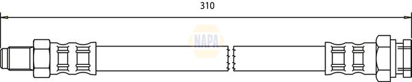 Napa NBH1417 Brake Hose - 1