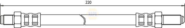 Napa NBH1421 Brake Hose - 1