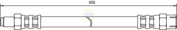 Napa NBH1423 Brake Hose - 1
