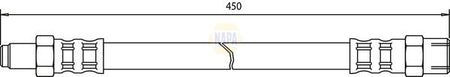 Napa NBH1423 Brake Hose - 1