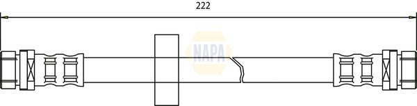 Napa NBH1424 Brake Hose - 1