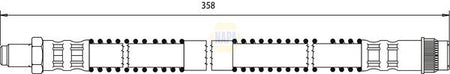 Napa NBH1429 Brake Hose - 1