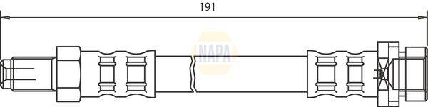 Napa NBH1434 Brake Hose - 1
