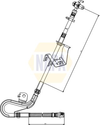 Napa NBH1436 Brake Hose - 1