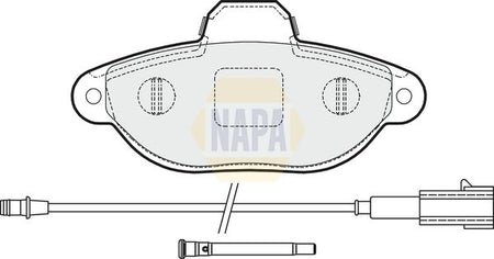 Napa NBP1062 Brake Pad Set, disc brake - 1