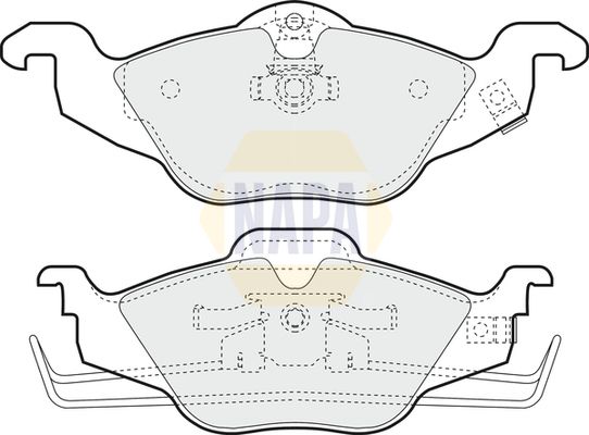 Napa NBP1229 Brake Pad Set, disc brake - 1