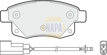Napa NBP1230 Brake Pad Set, disc brake - 1