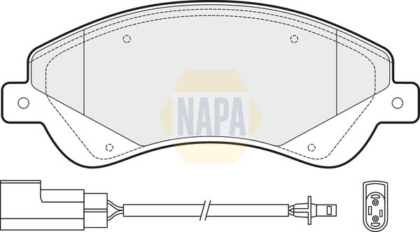 Napa NBP1250 Brake Pad Set, disc brake - 1