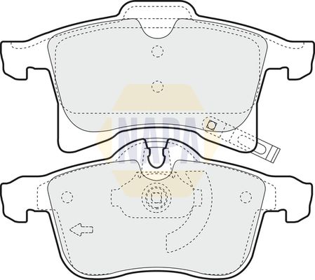 Napa NBP1327 Brake Pad Set, disc brake - 1