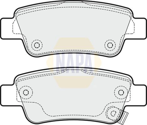 Napa NBP1612 Brake Pad Set, disc brake - 1