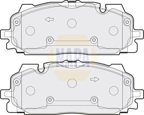 Napa NBP1638 Brake Pad Set, disc brake - 1