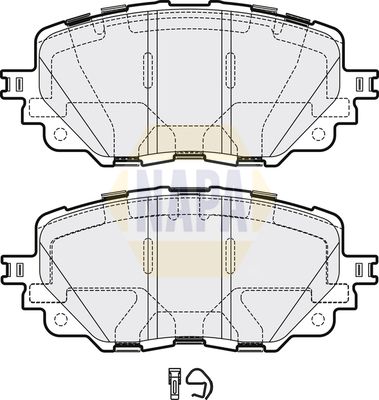 Napa NBP1788 Brake Pad Set, disc brake - 1