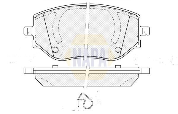 Napa NBP1923 Brake Pad Set, disc brake - 1
