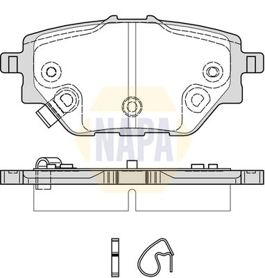 Napa NBP1947 Brake Pad Set, disc brake - 1