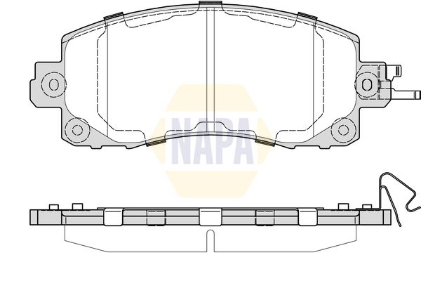 Napa NBP1964 Brake Pad Set, disc brake - 1