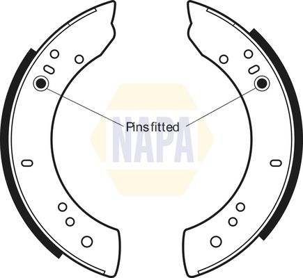 Napa NBS1004 Brake Shoe Set - 1