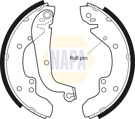 Napa NBS1008 Brake Shoe Set - 1