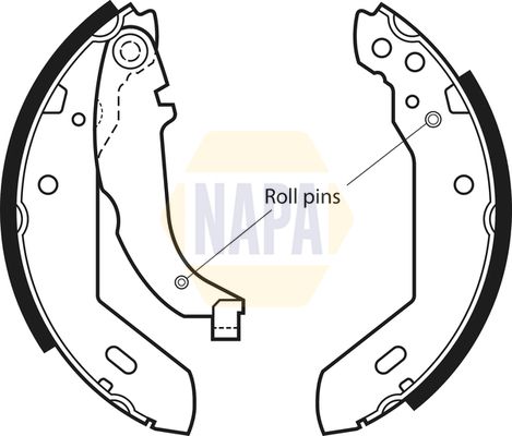 Napa NBS1009 Brake Shoe Set - 1