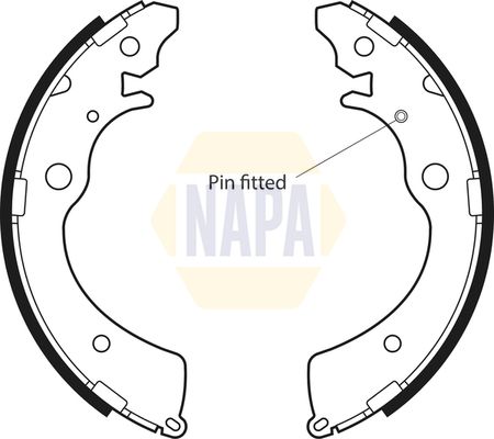 Napa NBS1014 Brake Shoe Set - 1