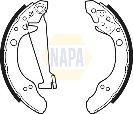 Napa NBS1015 Brake Shoe Set - 1