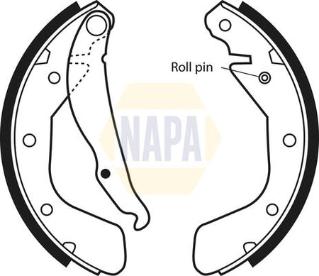 Napa NBS1017 Brake Shoe Set - 1