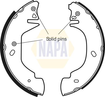 Napa NBS1022 Brake Shoe Set - 1