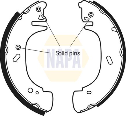 Napa NBS1023 Brake Shoe Set - 1