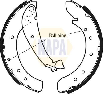 Napa NBS1025 Brake Shoe Set - 1