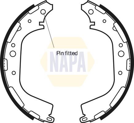 Napa NBS1027 Brake Shoe Set - 1