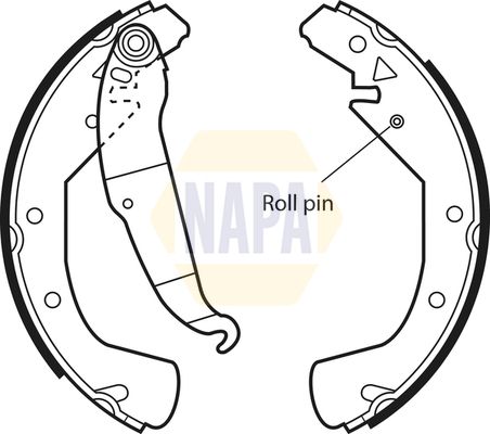 Napa NBS1028 Brake Shoe Set - 1