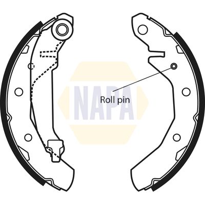 Napa NBS1033 Brake Shoe Set - 1